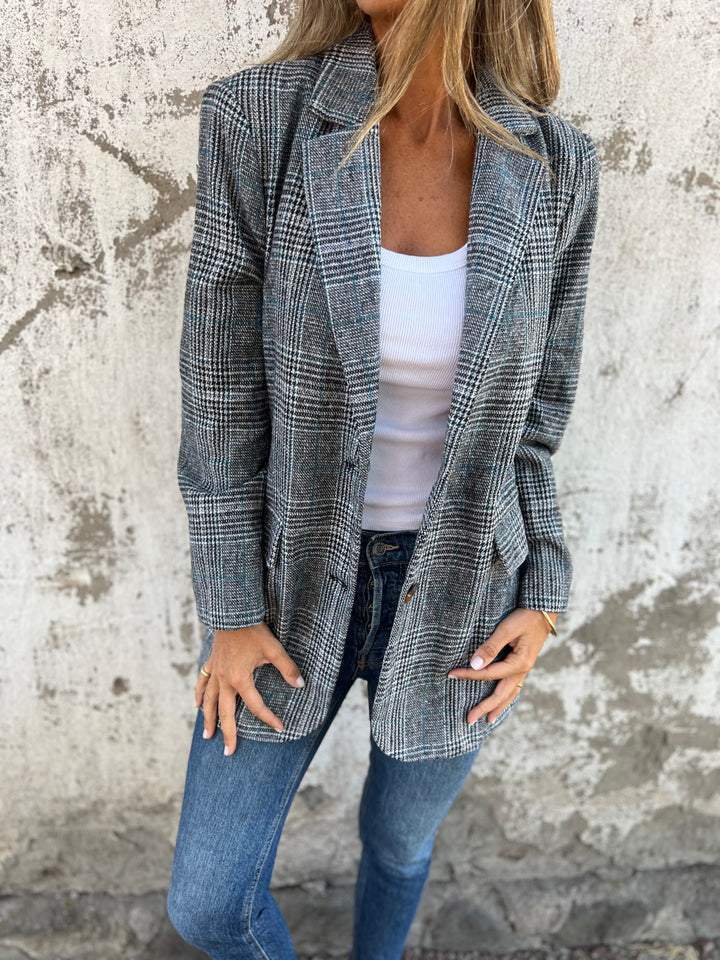 Rheina | Lässiger Karo-Blazer mit Revers