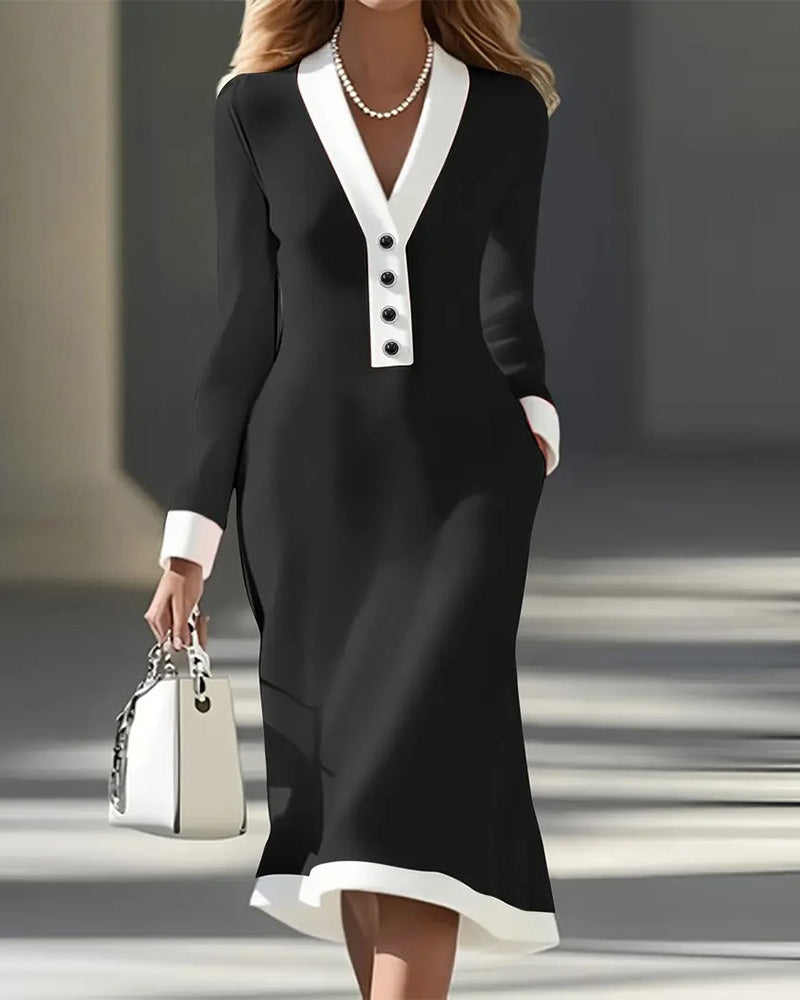 Yiora | Elegantes Kleid mit langen Ärmeln
