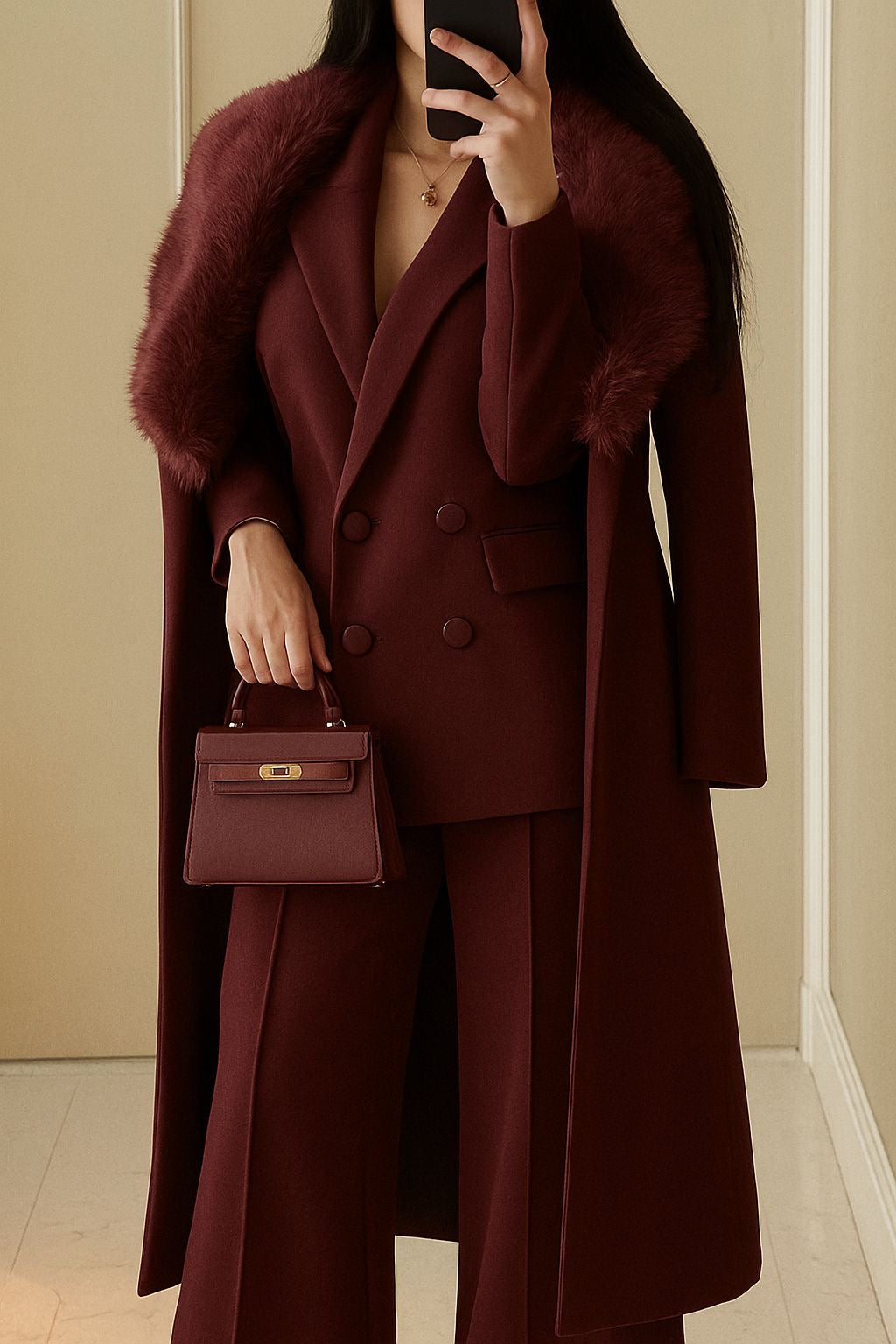 Shera | Luxuriöses Mantel-und-Anzug-Ensemble