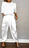Zara | Satin Oberteil und Hose Set