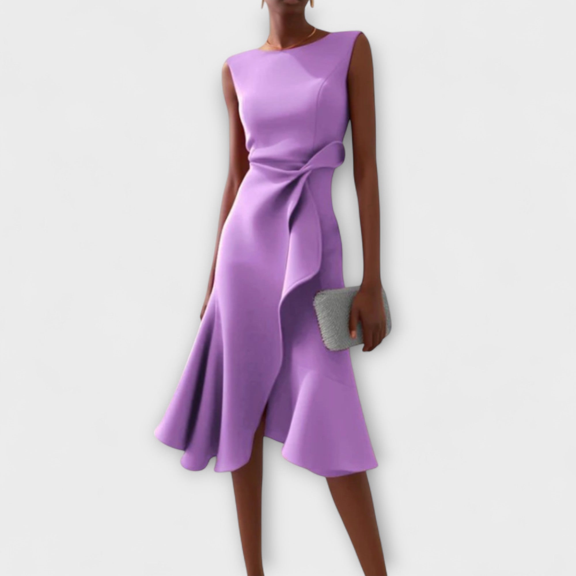 Aria | Asymmetrisches Midikleid mit Falten