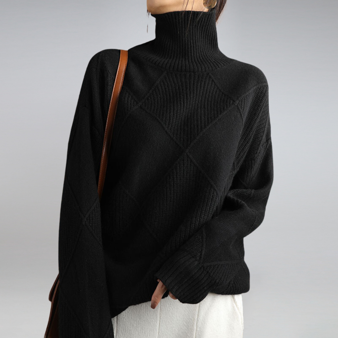 Noemi™ | Warmer Rollkragenpullover - Schwarz / S / 50% Rabatt