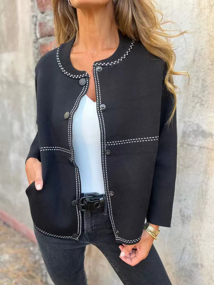 Feli | Femininer Cardigan-Pullover mit Knopfleiste