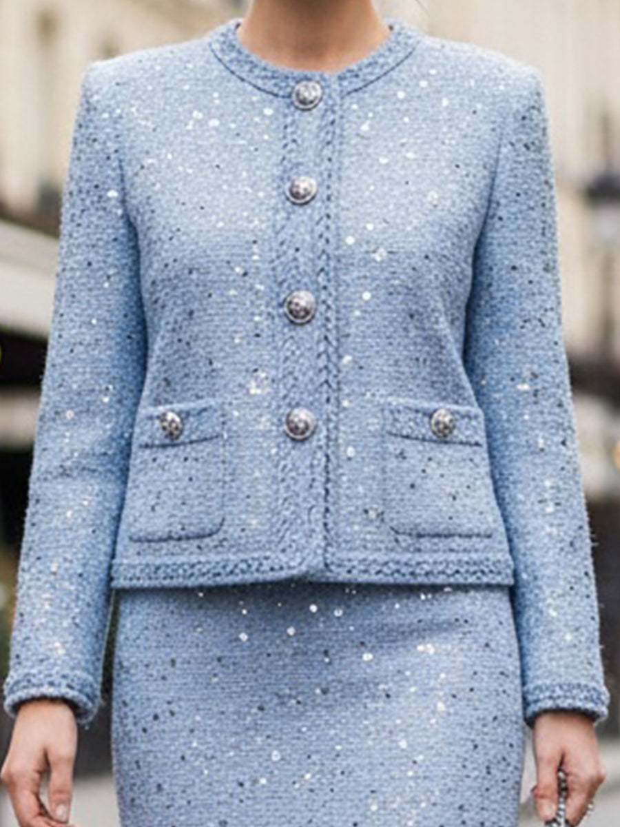 Xeleste | Tweed-Set mit Pailletten