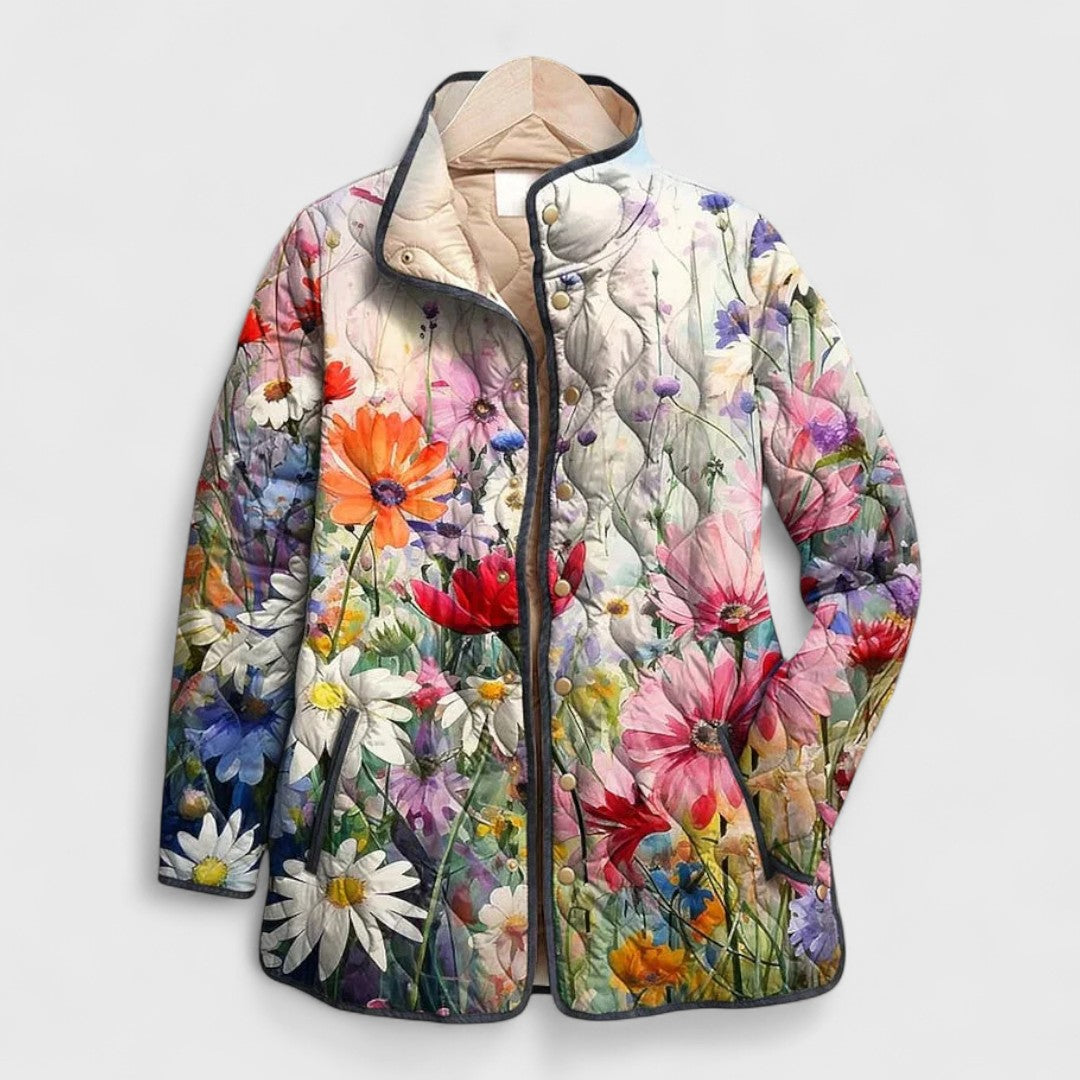 Armica | Vintage-Steppjacke mit Blumenmuster