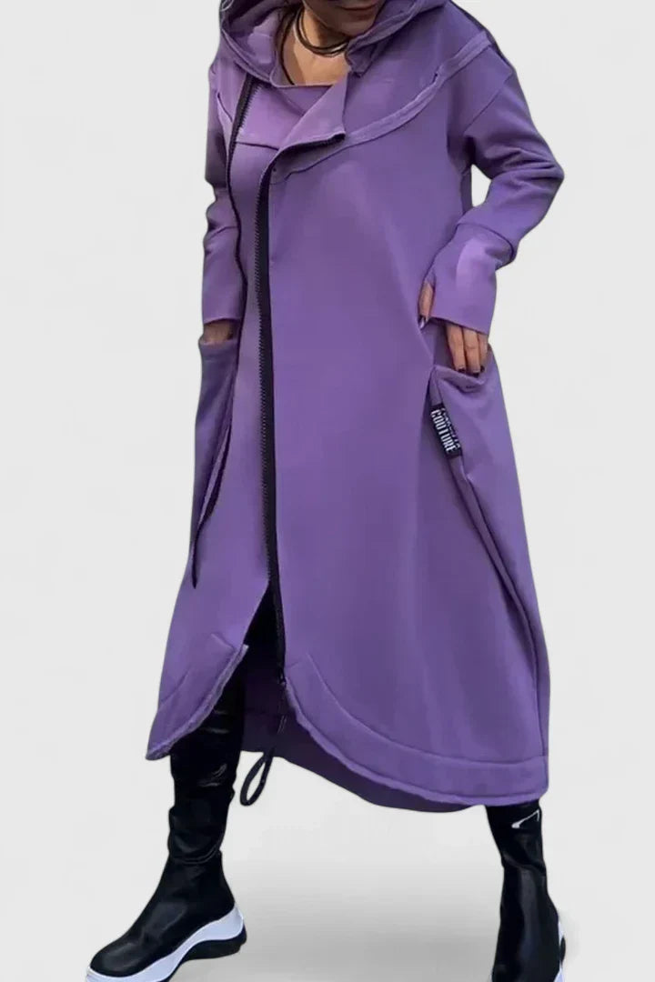 Adele | Lange Zip-Hoodie-Cardigan