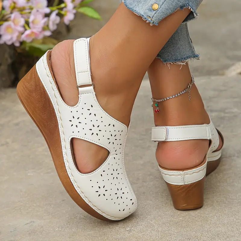 Hannah | Modische Damen-Sandalen, Keilabsatz & chic
