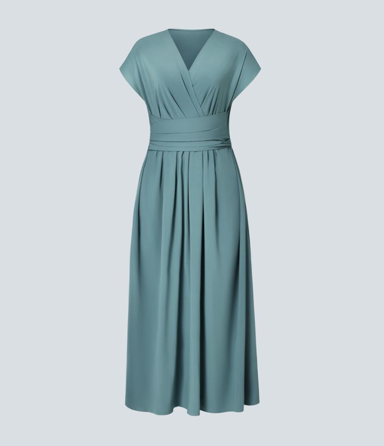 Ella | modisches Wickelkleid mit hoher Taille für Damen