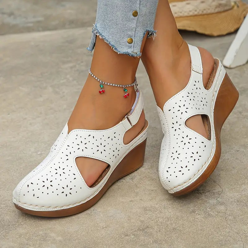 Hannah | Modische Damen-Sandalen, Keilabsatz & chic