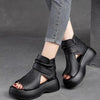 Larissa | Bequeme Plateausandalen aus Leder mit weicher Sohle