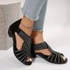 Samarah | Stilvolle Kreuzsohlen-Sandalen mit Strassdetails