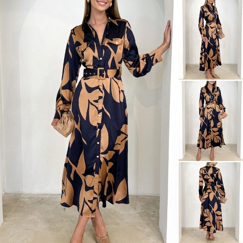 Griana | Damenkleid mit Gürtel und Revers