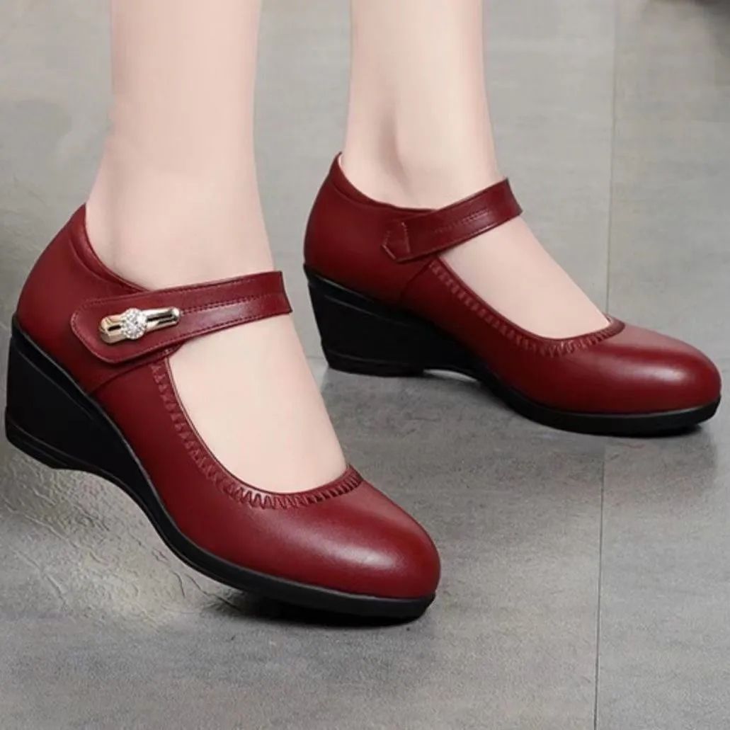 Khloe™ | Elegante Weiche Lederschuhe mit Absatz