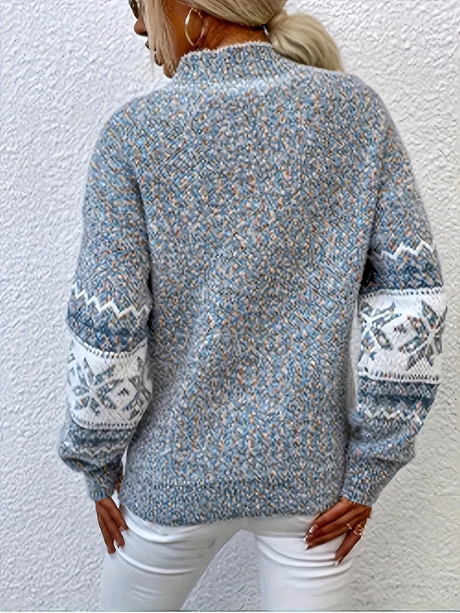 Nelia™ | Wärmender Strickpullover - Hellblau / S