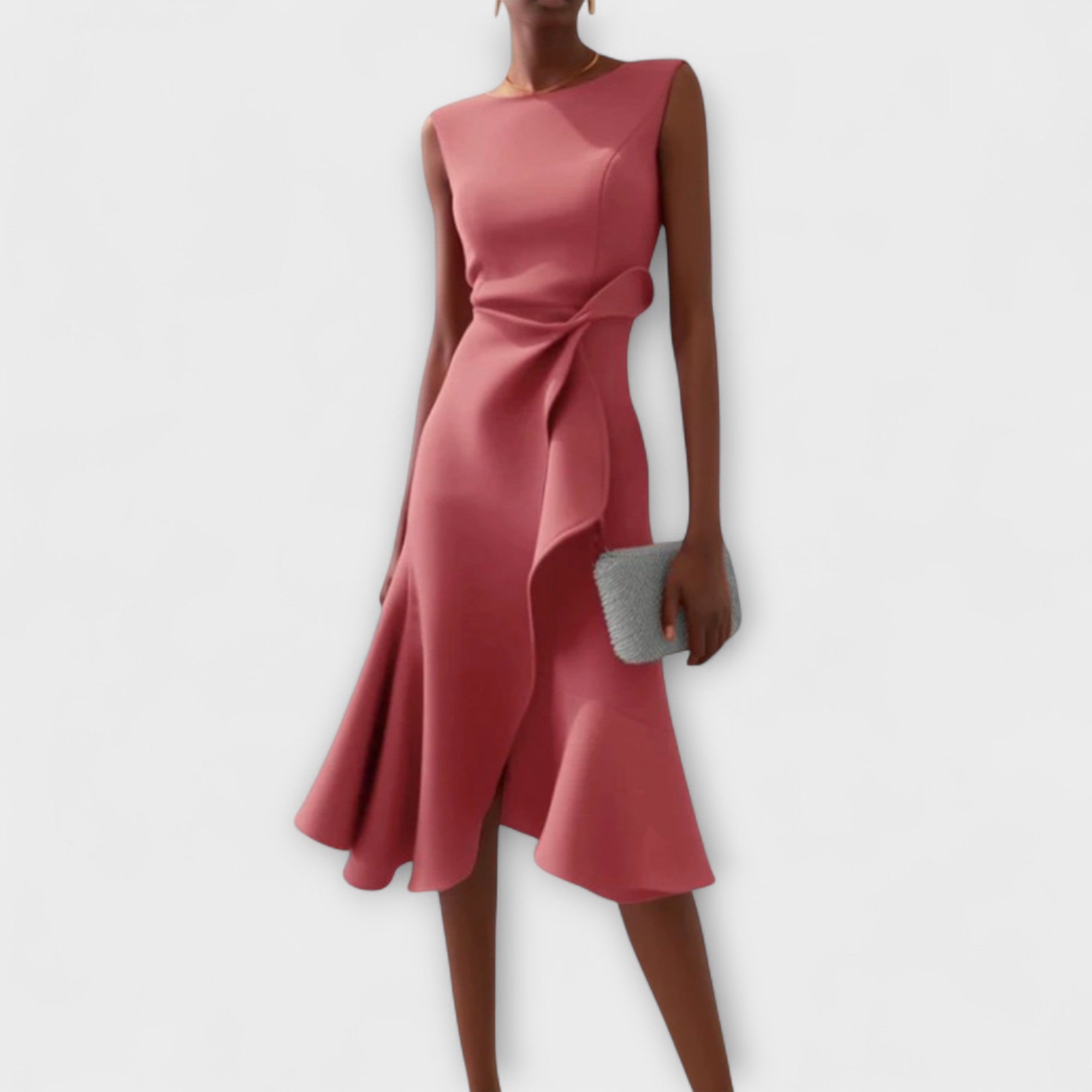 Aria | Asymmetrisches Midikleid mit Falten