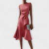 Aria | Asymmetrisches Midikleid mit Falten