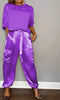 Zara | Satin Oberteil und Hose Set