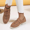 Yany | Damen-Loafers aus Wildleder mit geknoteter Quaste