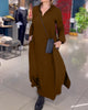 Uzila | Langes, lockeres Kleid mit Schlitz