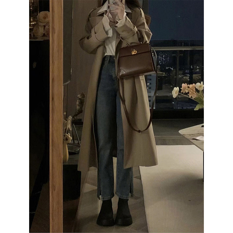 Alarica | Eleganter Übergangsmantel mit doppelter Knopfleiste