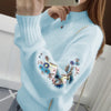 Ariah | weicher Strickpullover aus Kaschmir mit Blumenmuster.