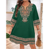 Eleanor | modisches Kleid, femininer V-Ausschnitt, trendiger Print.