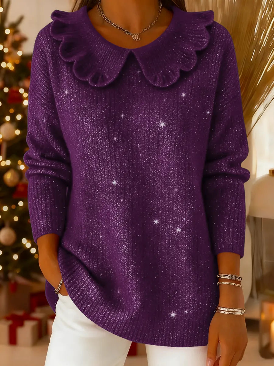 Kimberly | Lockerer Pullover mit Peter-Pan-Kragen