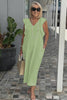 Emelia | bequemes Leinenkleid, lässiger Look mit weitem Arm.
