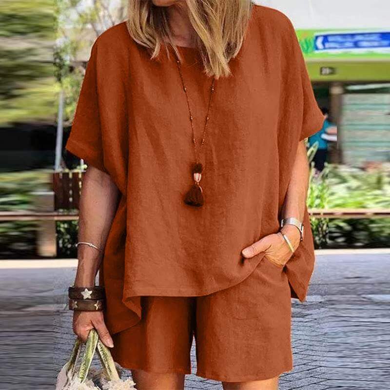 Juliet | Lässiges zweiteiliges Set mit Shorts und kurzen Ärmeln