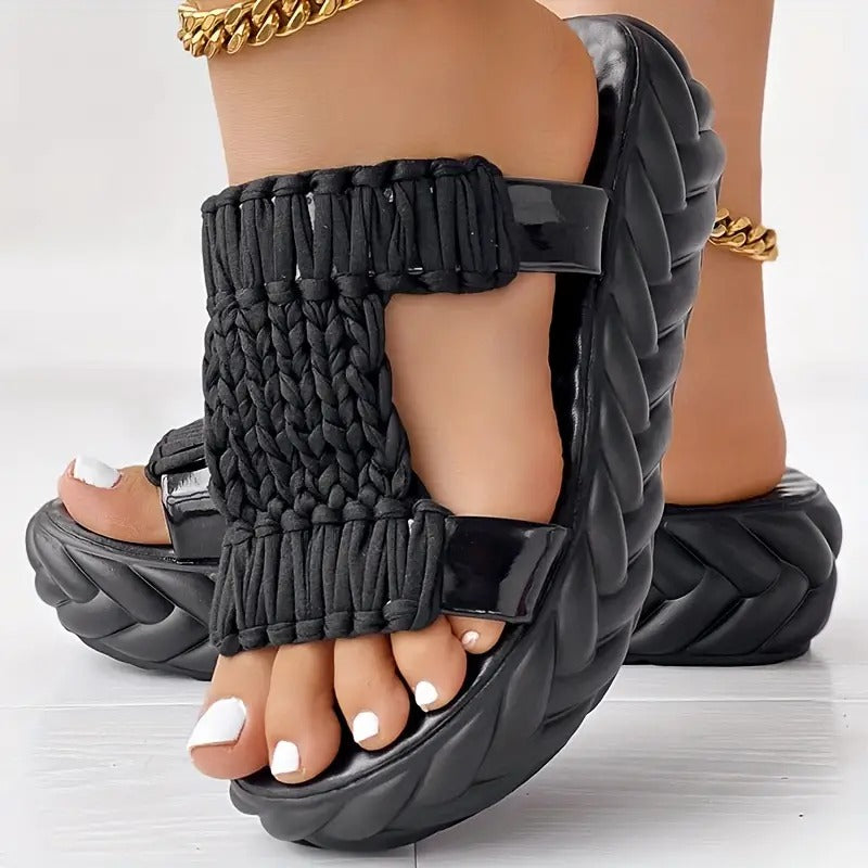 Vanessa | Bequeme einfarbige Sandalen für Damen
