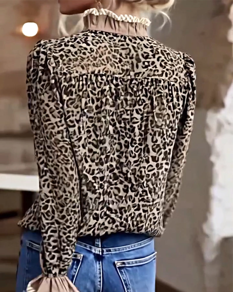 Jonah | Leopardenmuster Bluse