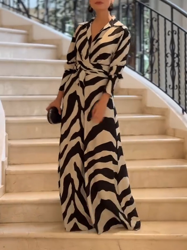 Zerina | Zebra Print Jumpsuit Mit Weitem Bein