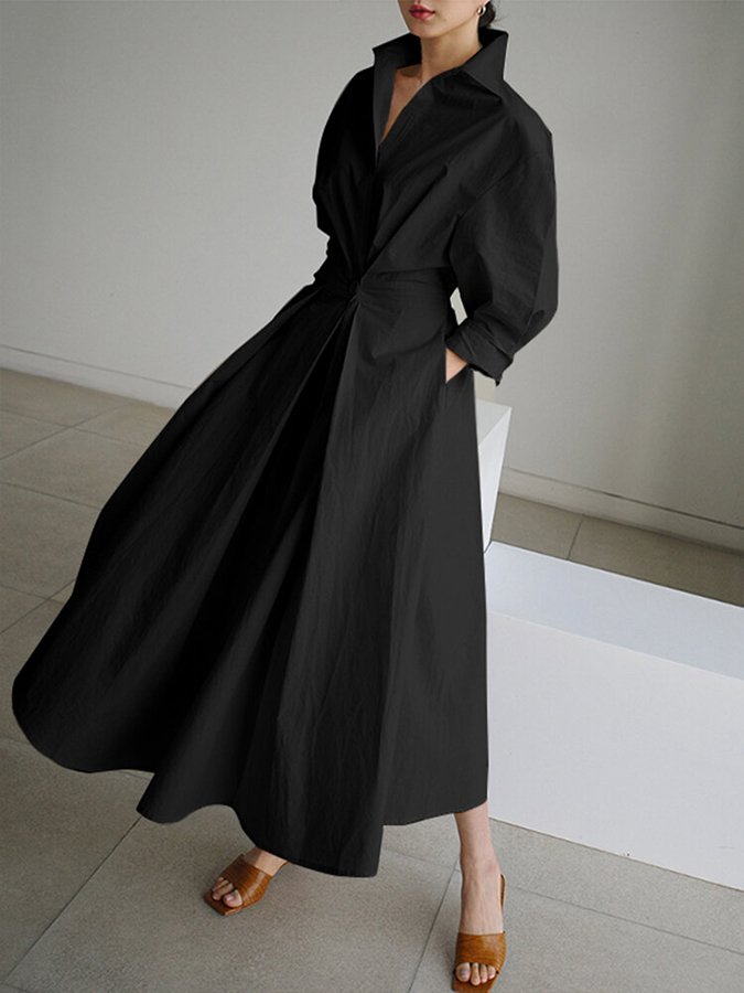 Geneviève| Elegantes Maxikleid mit fließendem Schnitt