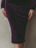 Limara | Midikleid aus Samt mit langen Ärmeln