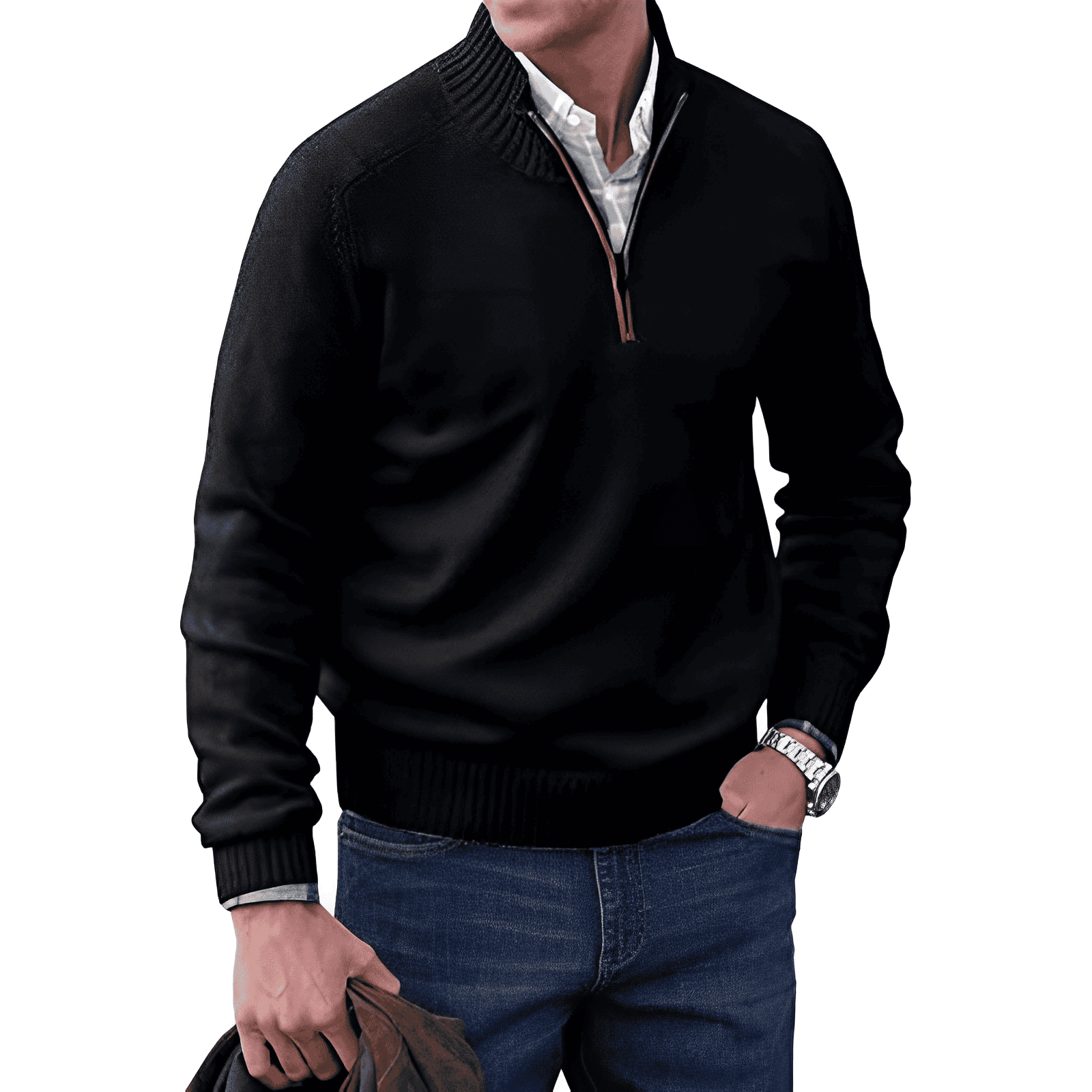 Rohan | Eleganter Pullover mit Reißverschluss
