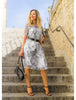 Kali | Elegantes Midikleid mit Rundhalsausschnitt