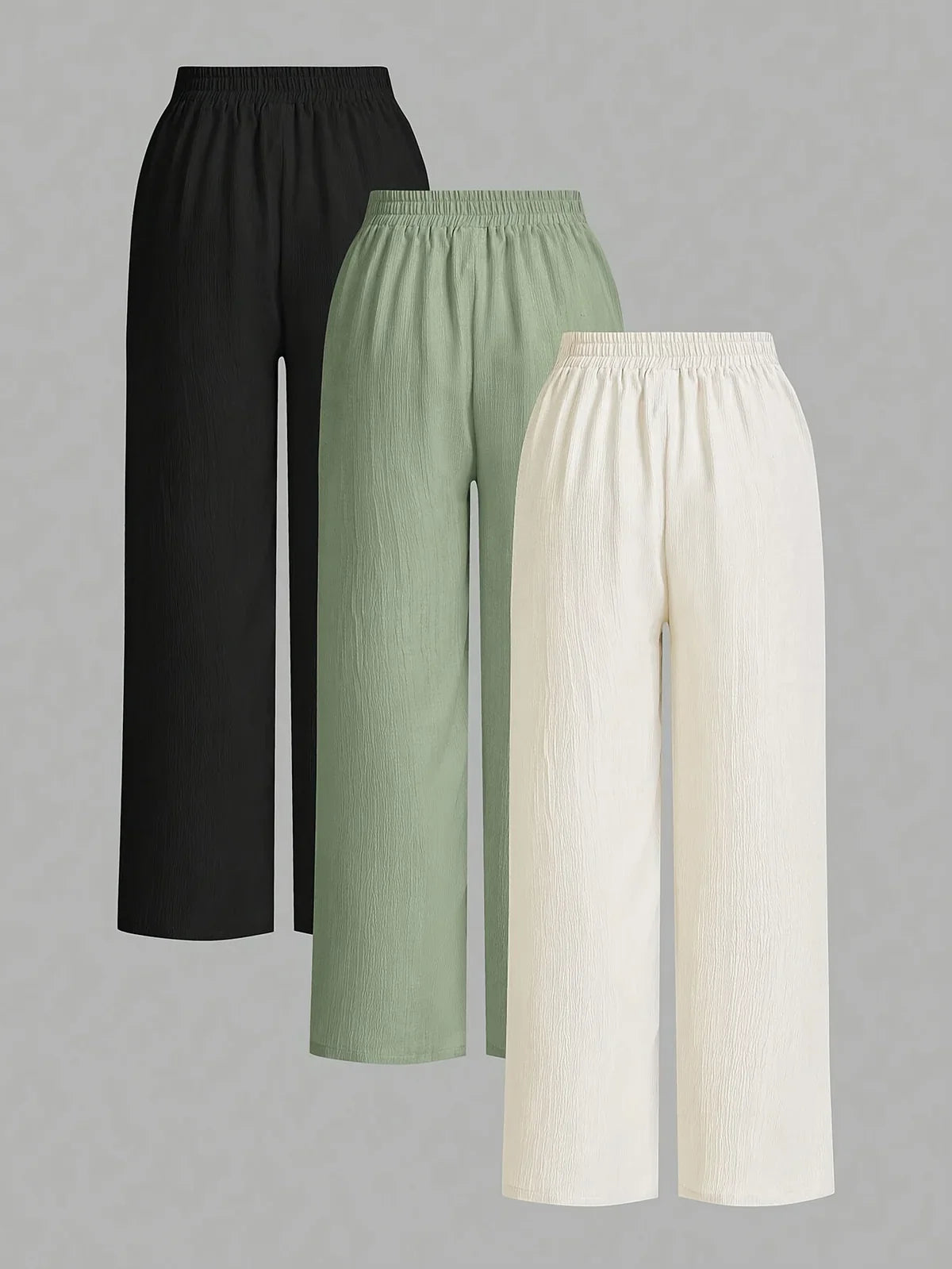 Demi | praktischer 3er-Pack Bundfaltenhosen für Damen