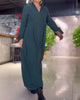 Uzila | Langes, lockeres Kleid mit Schlitz