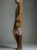 Hila | Vintage Wildleder-Minikleid mit Rollkragen