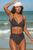 Desy | Crossover Front Hochtailliertes Bikini Set