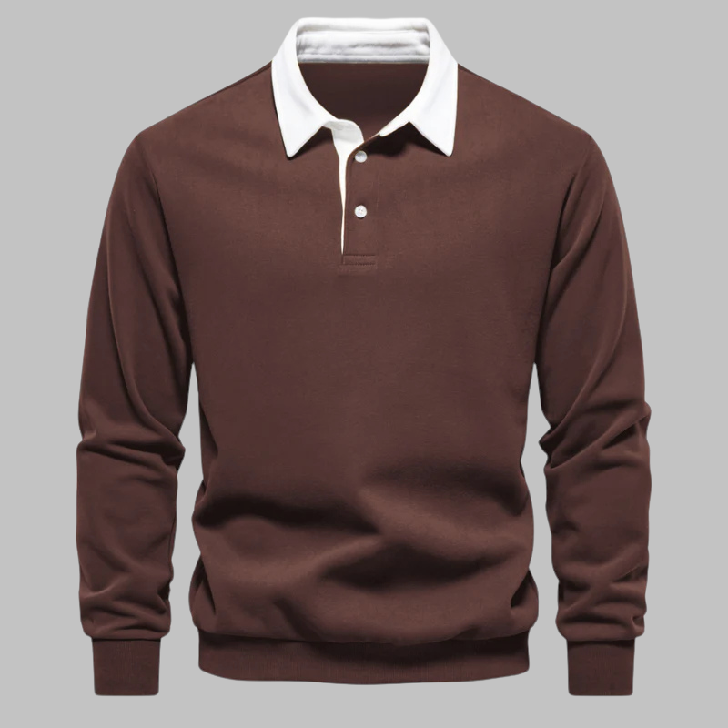 Gab | Eleganter Strickpullover mit Polo-Kragen