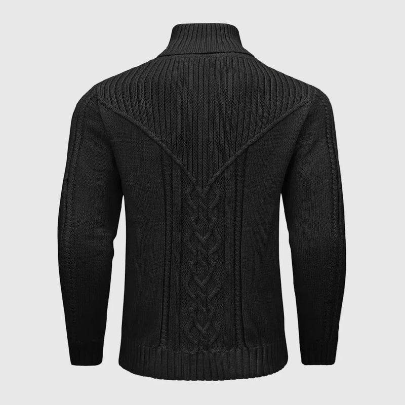 Ziom | Strukturierter Strickpullover mit Schalkragen