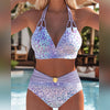 Abigail | stilvoller Neckholder-Bikini mit bedrucktem BH für Damen