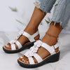 Jovi | Flache Damensandalen mit Rüschenblume