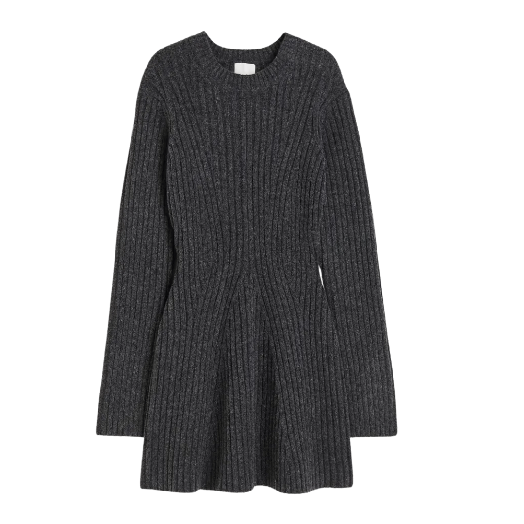 Makira | Strickkleid Mit Schlitzärmeln