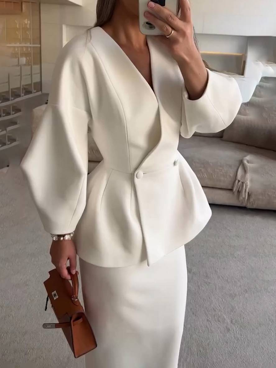 Calie | Elegantes Vintage Set aus Rock und Jacke