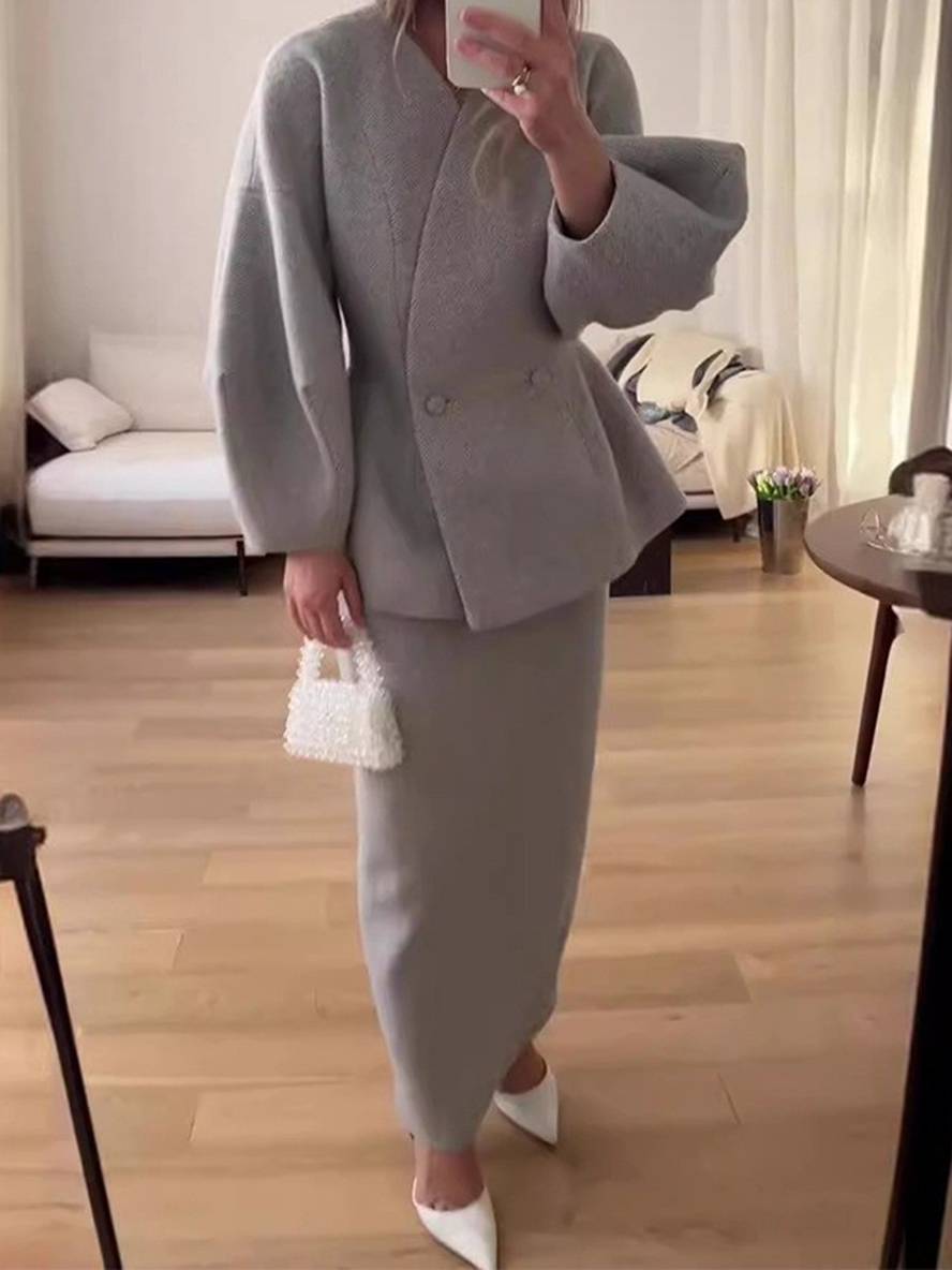 Calie | Elegantes Vintage Set aus Rock und Jacke