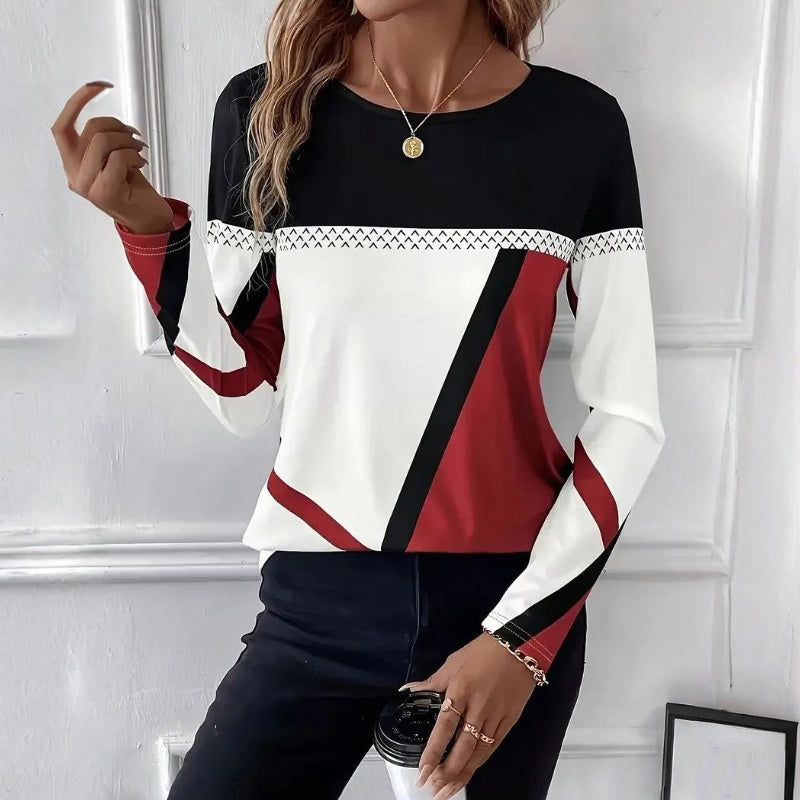 Frenna | Lässiges T-Shirt mit Farbblock