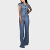 Yara | stilvolles Set für Damen mit V-Ausschnitt-Bluse und Hose.