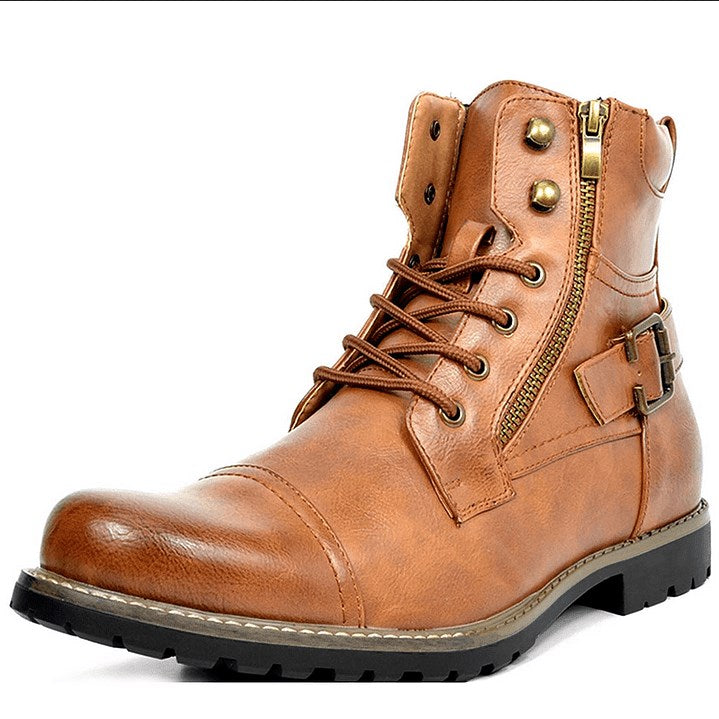Jaxon | Braune Kampfstiefel für Männer